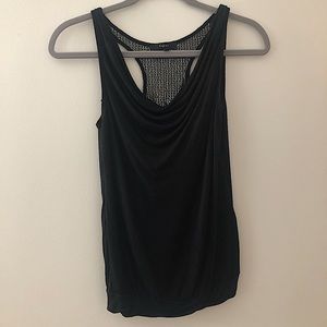 Express, cowl neck tank top with sequenced  back
